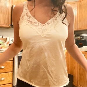 Lace silk top